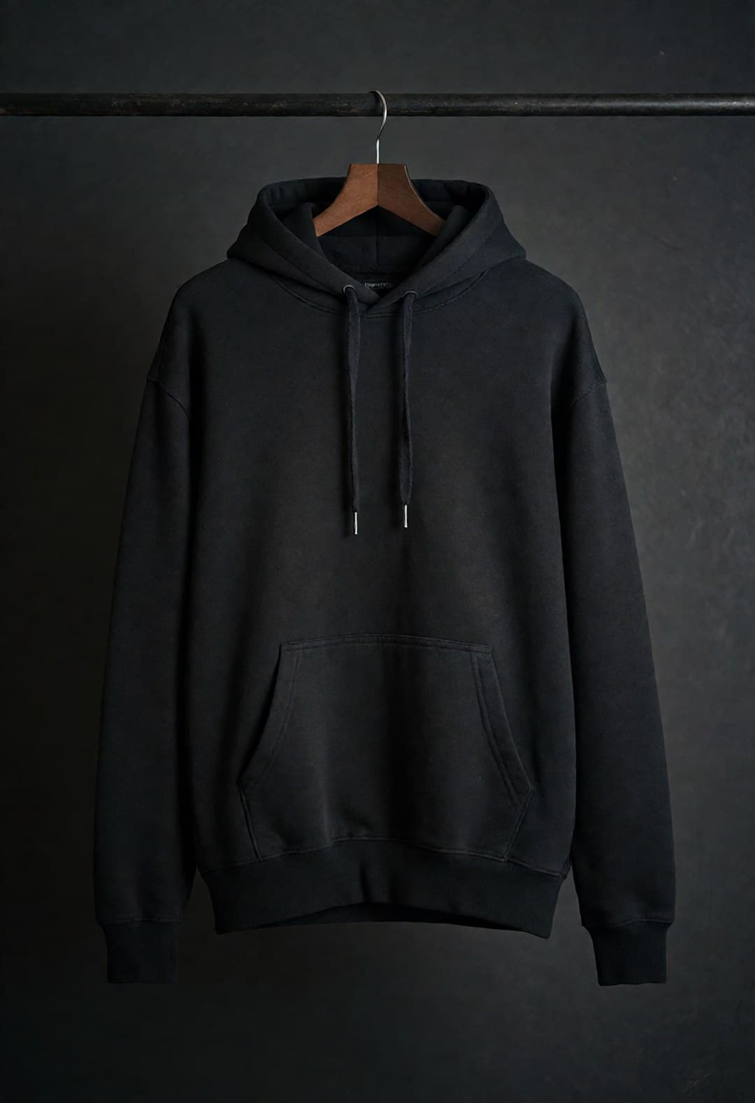 No Service oversized black pullover hoodie design preview